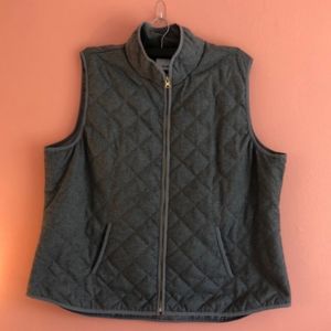Old Navy grey quilted vest sz 18